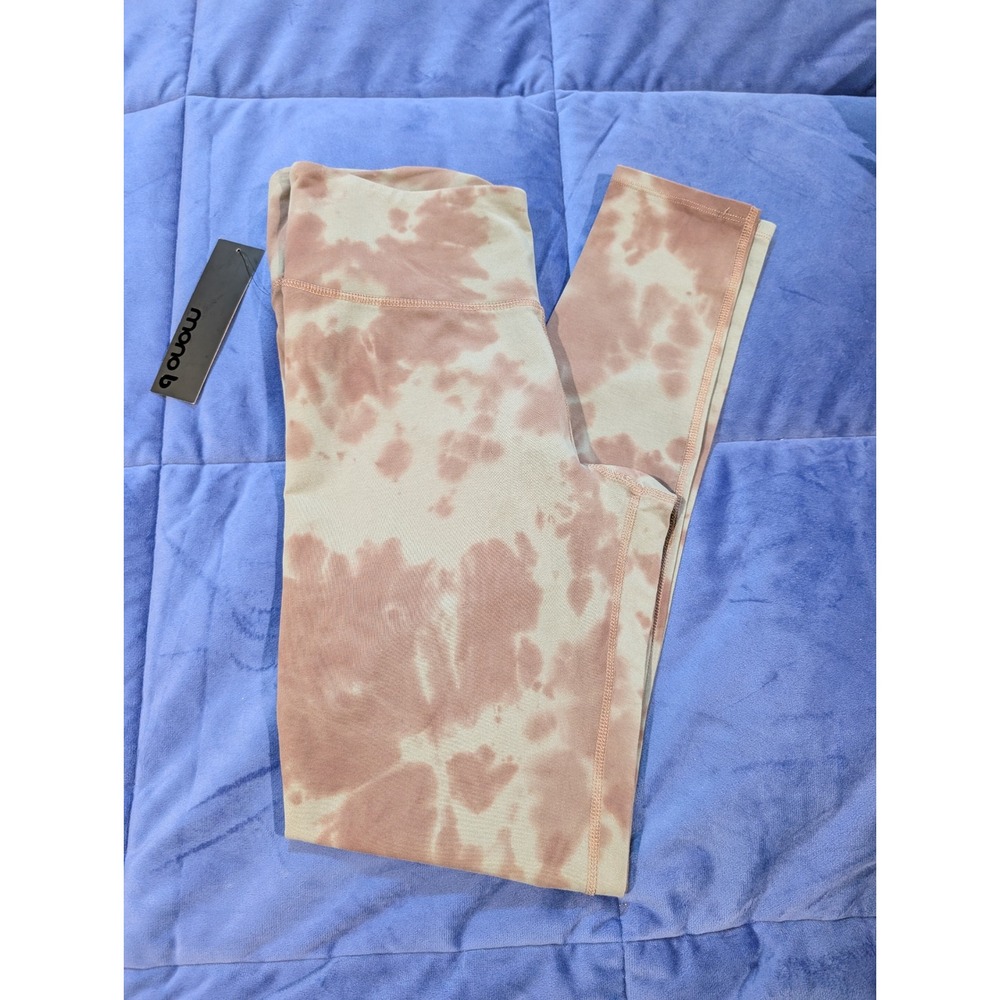 Mono B Leggings Sage Mauve Tie Dye High Waist Activewear NWT - Size M